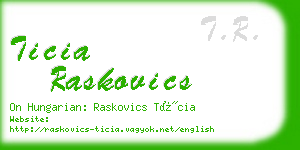 ticia raskovics business card